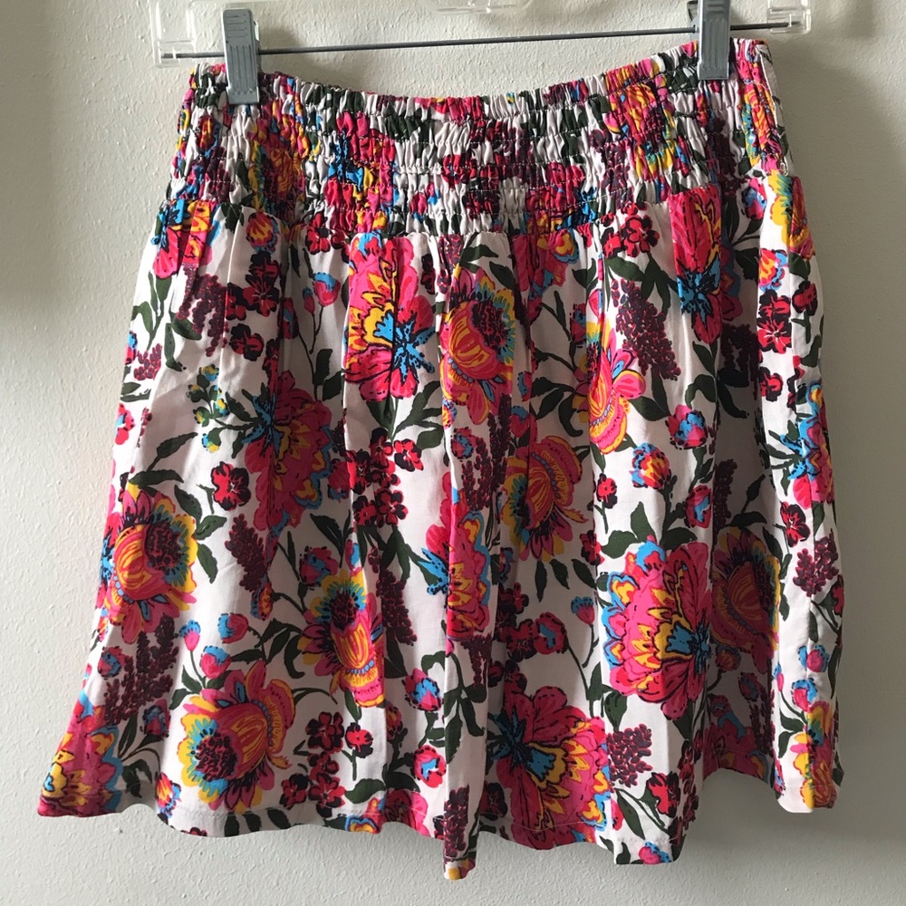 Floral Smocked Skirt